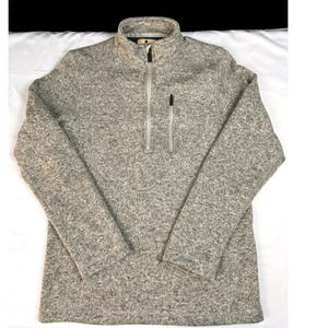 Woolrich Men's Medium 1/4 zip sweater- Gray